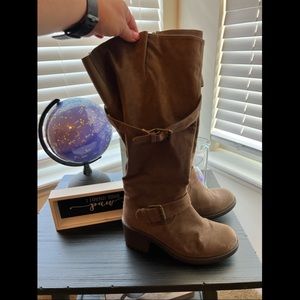 Lane Bryant Tall wide width, wide calf tan boots size 8W